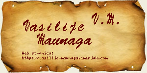 Vasilije Maunaga vizit kartica